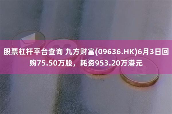 股票杠杆平台查询 九方财富(09636.HK)6月3日回购75.50万股，耗资953.20万港元