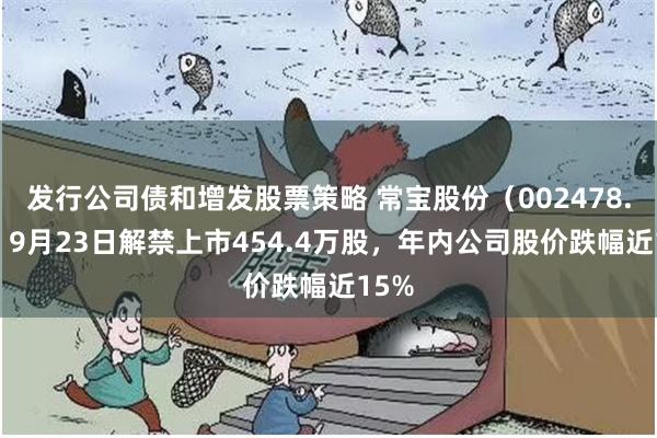 发行公司债和增发股票策略 常宝股份（002478.SZ）9月23日解禁上市454.4万股，年内公司股价跌幅近15%