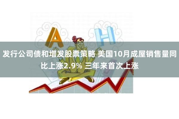 发行公司债和增发股票策略 美国10月成屋销售量同比上涨2.9% 三年来首次上涨